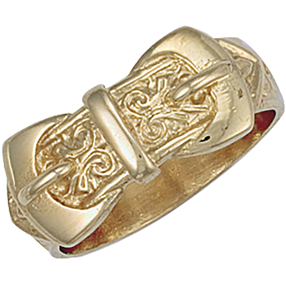 9ct Yellow Gold Double Buckle Ring