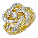 9ct Yellow Gold Cubic Zirconia Knot Ring