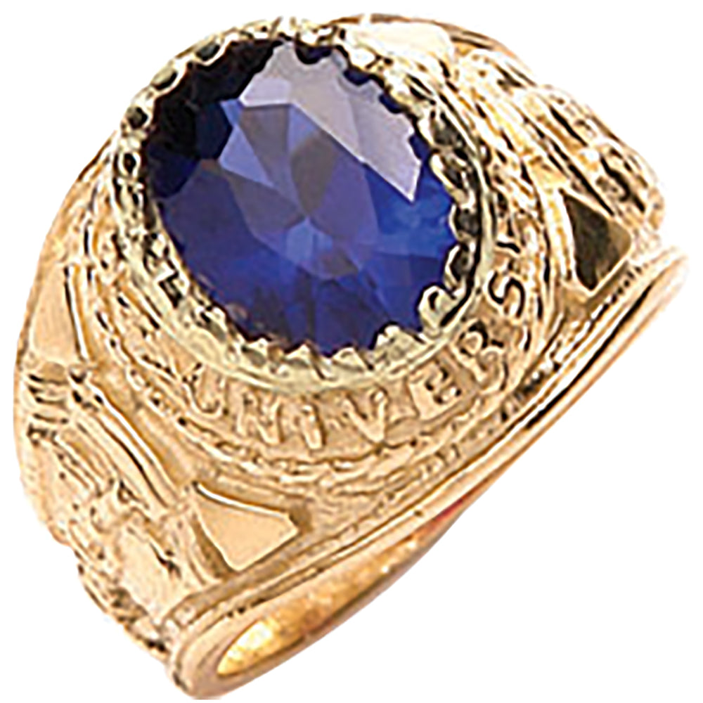 9ct Yellow Gold Blue Baby Collage Ring