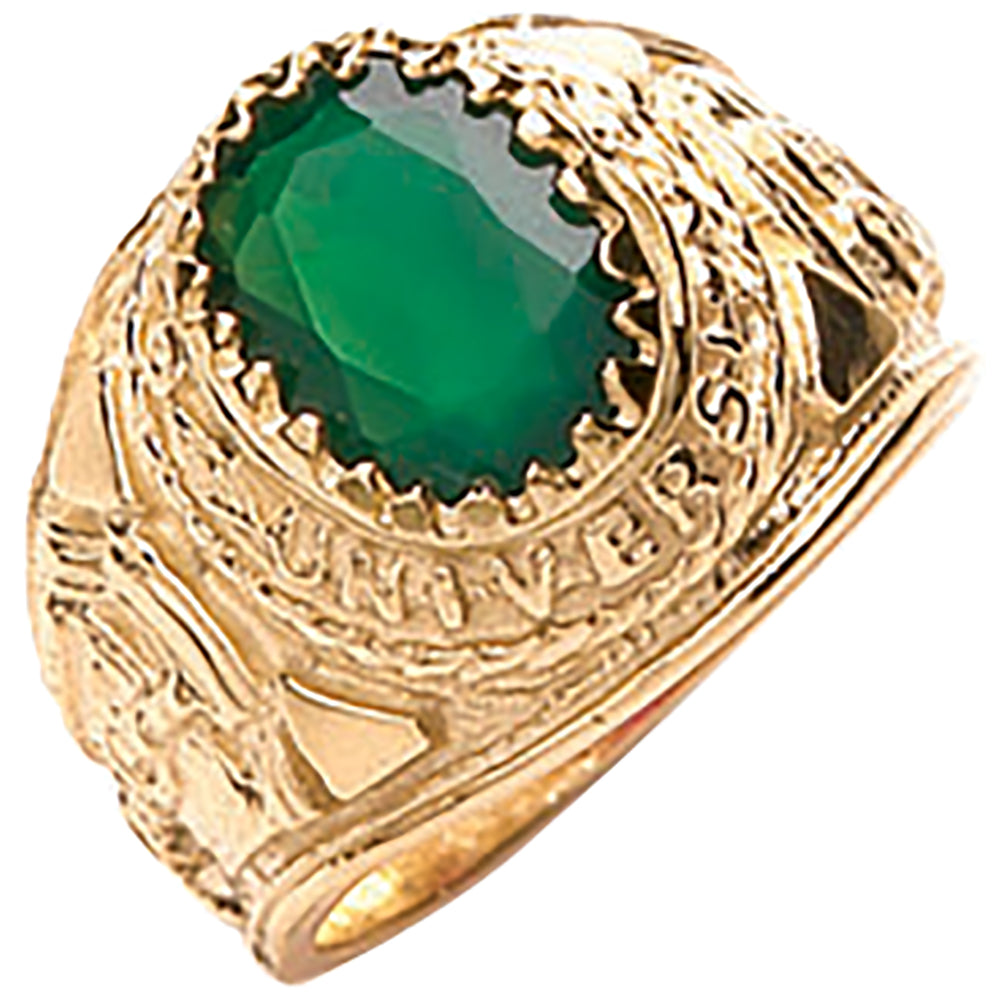 9ct Yellow Gold Green Baby Collage Ring