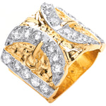 9ct Yellow Gold Cubic Zirconia Buckle Ring