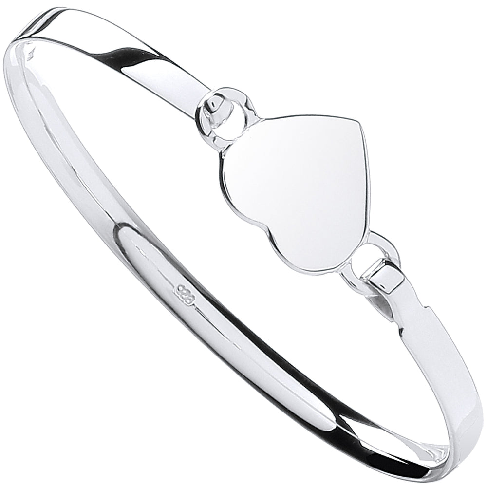 Silver Baby Heart Bangle