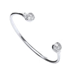 Silver Baby Cubic Zirconia Torque Bangle