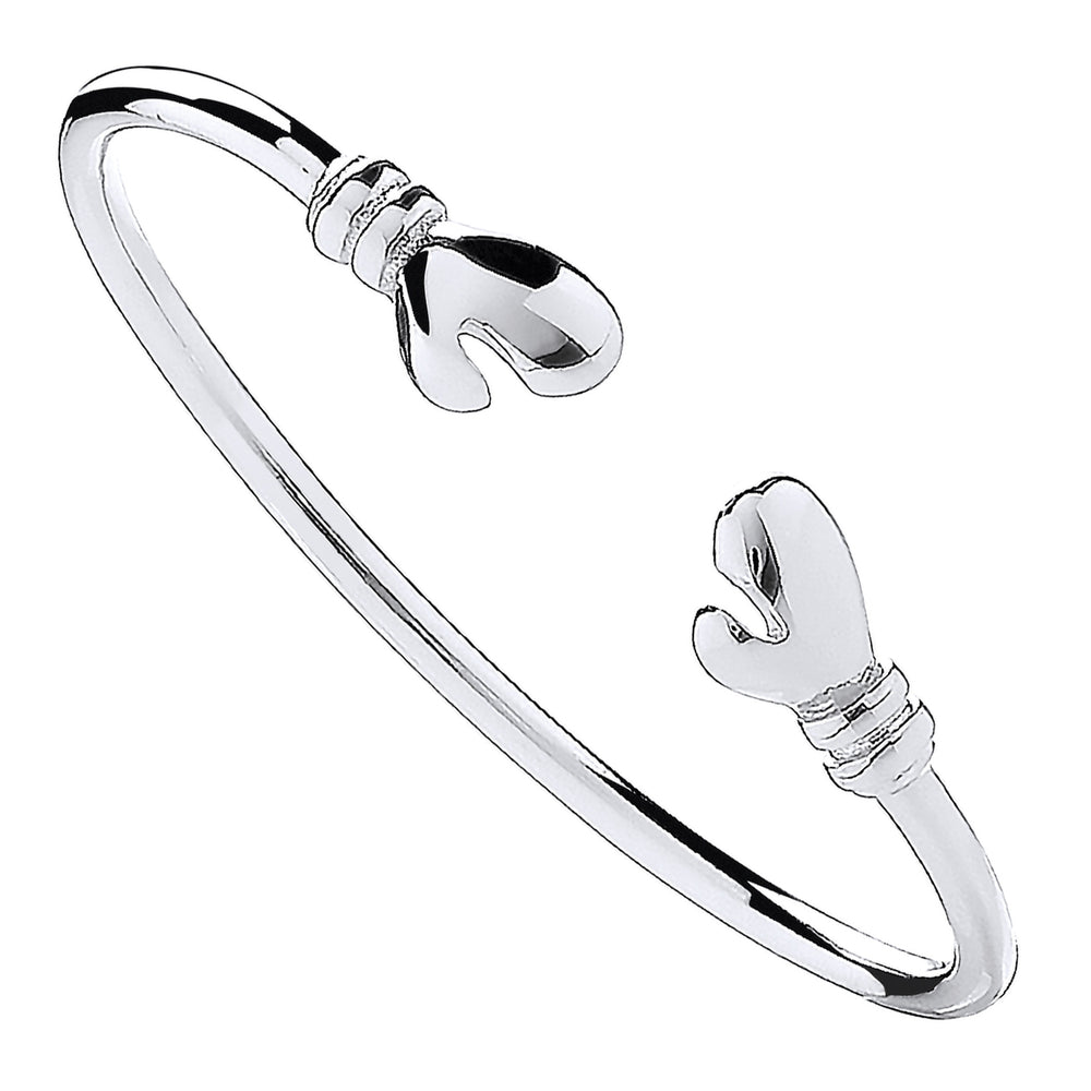 Silver Boxing Glove Baby Bangle