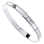 Silver 6mm Expandable Diamond Cut Bangle