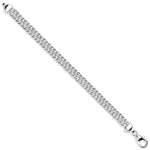 Silver Double Tight Link Curb Bracelet