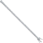 Silver Rubover Cubic Zirconia Tennis Bracelet