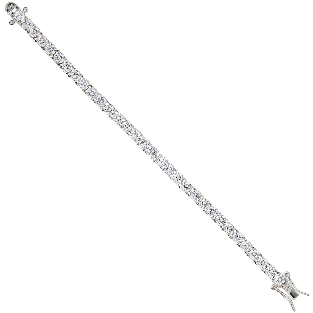 Silver Cubic Zirconia Tennis Baby 6" Bracelet