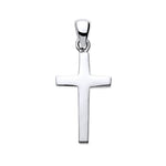 Silver Solid Plain Cross