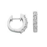 Silver Cubic Zirconia Huggies