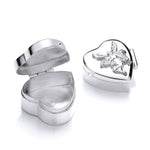 Silver Angel Trinket (Pill) Heart Box