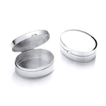 Silver Trinket (Pill) Oval Plain Box