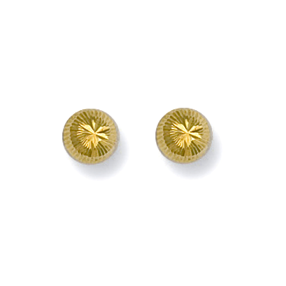 9ct Yellow Gold D/C Studs