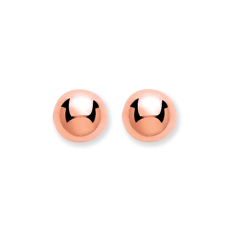 9ct Rose Gold 4mm Ball Stud