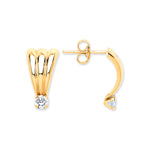 9ct Yellow Gold Cubic Zirconia Stud Earrings