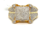 Large Gents Cluster Diamond Set Ring