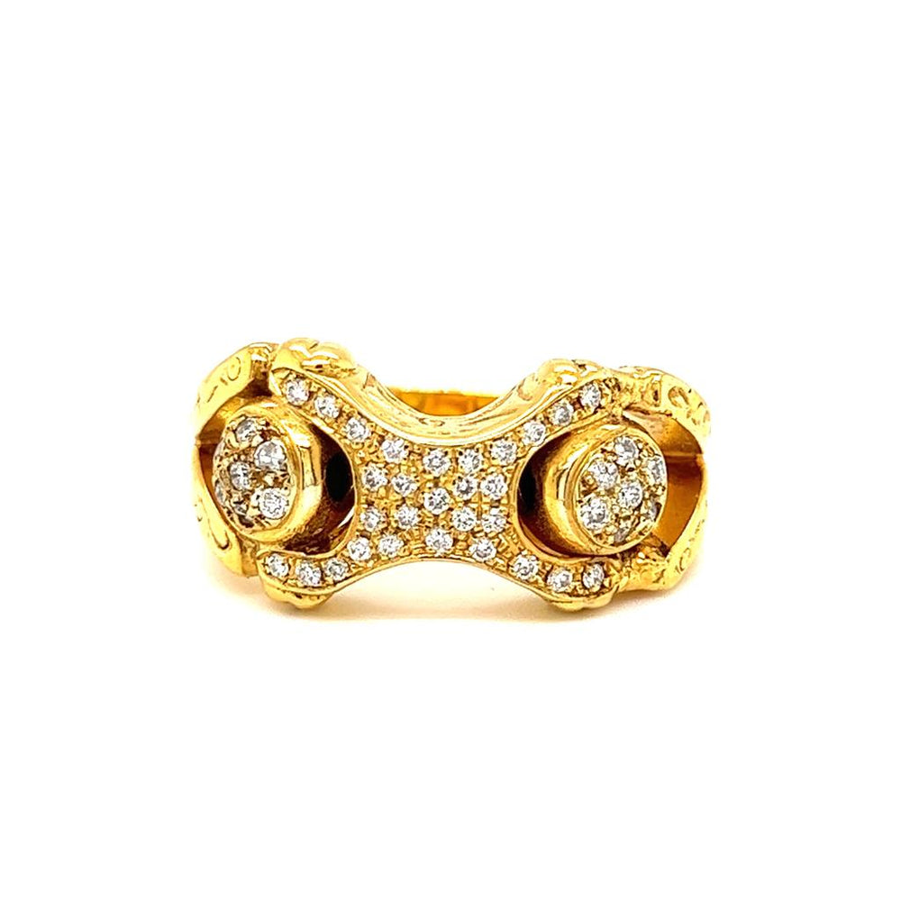 Diamond Bone Link  Ring