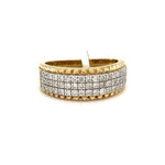 3 Line Diamond Gold ring