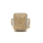 Large diamond Rectangle Ring