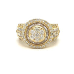 Large Gents Baguette Diamond Cluster Ring