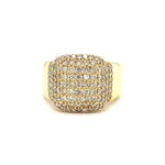 Large Gents Diamond Cushion Shaped Ring