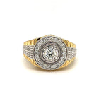 Large Gents Centre Diamond Stone Ring