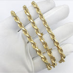 9ct Solid Diamond Cut Rope Chain (5.5mm)