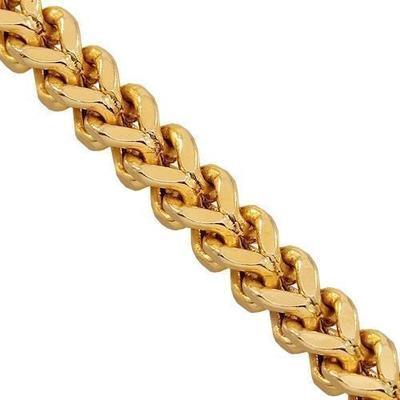 9ct 6.5mm Italian Franco Chain / Bracelet (Semi-Hollow)