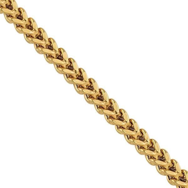 9ct 3.5mm Italian Franco Chain / Bracelet (Semi-Hollow)